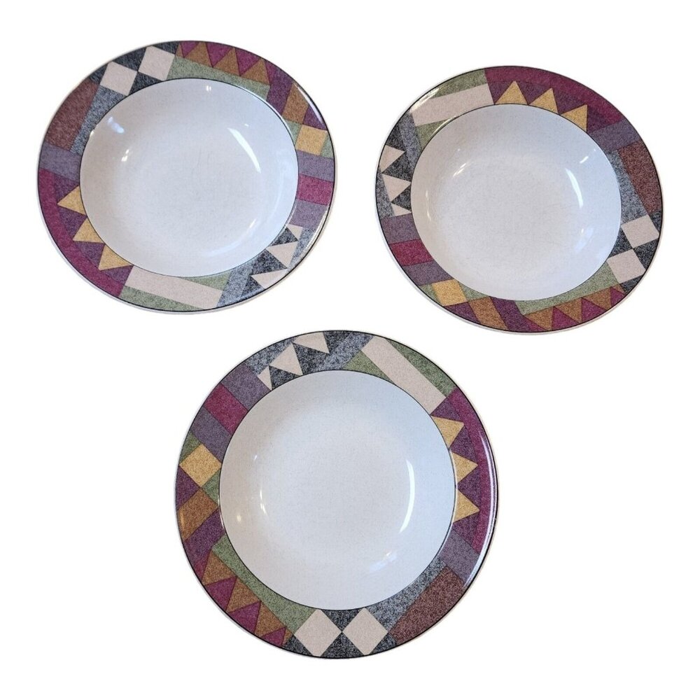 Mikasa Studio Nova Palm Desert Y 2216 Soup Bowl 8.25" Set Of 3 Ovenware